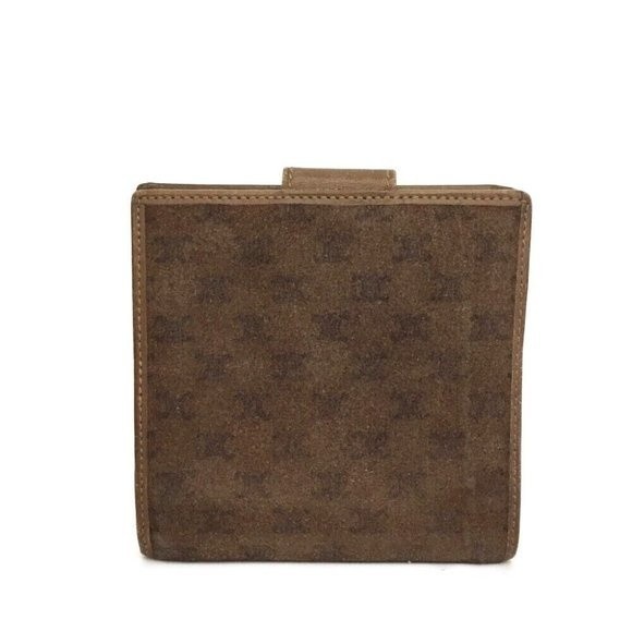 Celine Macadam Brown Suede Leather Bifold Wallet EUC - Picture 4 of 8